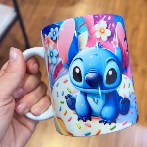 CANECA PORCELANA LILO E STITCH | PRESENTE PERSONALIZADO